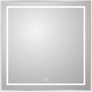 Зеркало BelBagno в алюминиевой раме со встроенным светильником, сенсорным выключателем и подогревом, SPC-KRAFT-800-800-LED-TCH-WARM, 800x32x800 мм