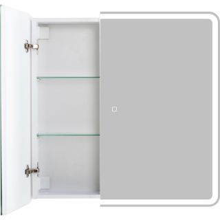 Зеркальный шкаф BelBagno с двумя дверцам, с двумя стекл. полками, с подсветкой, сенсорным выключателем SPC-MAR-800/800-2A-LED-TCH, 12W,220-240V, 800x800x150 белый матовый