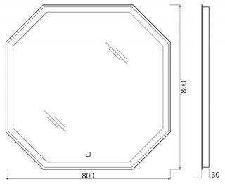 Зеркало BelBagno с LED-подсветкой и сенсорным управлением SPC-OTT-800-800-LED-TCH Зеркало BelBagno с LED-подсветкой и сенсорным управлением SPC-OTT-800-800-LED-TCH