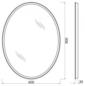 Зеркало BelBagno с LED-подсветкой и кнопочным управлением SPC-VST-600-800-LED-BTN