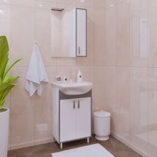 Тумба под раковину Corozo Спектр 50см белый/серый SD-00000707 Тумба под раковину Corozo Спектр 50см белый/серый SD-00000707