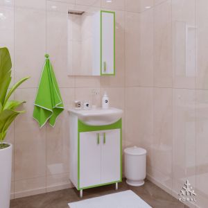 Зеркало-шкаф Corozo Спектр 50см белый/зелёный SD-00000685