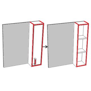 Зеркало-шкаф Corozo Спектр 50см белый/зелёный SD-00000685 Зеркало-шкаф Corozo Спектр 50см белый/зелёный SD-00000685
