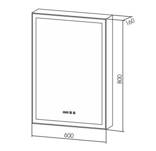 Зеркальный шкаф с подсветкой Azario Киото LED-00002358 60 см белый