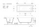 Ванна чугунная Vinsent Veron Square VSQ1407045-AS 140х70 см