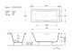 Ванна чугунная Vinsent Veron Square VSQ1407045H/VH0012CH-AS с ручками хром 140х70 см