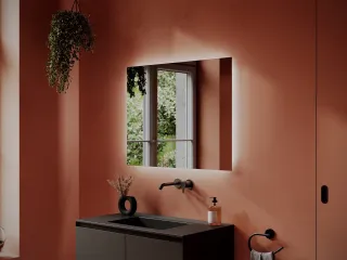 Зеркало с подсветкой Sancos Square SQ900 90см Зеркало с подсветкой Sancos Square SQ900 90см