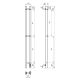 Полотенцесушитель электрический APEXTERMO Sirius SR10111GF 1100x80 с крючками графит металлик