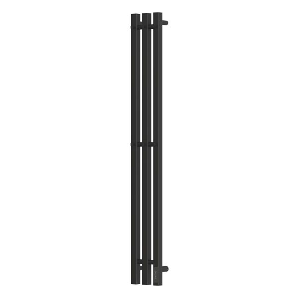 Полотенцесушитель электрический APEXTERMO Sirius SR10112BM 1100x120 с крючками черный матовый