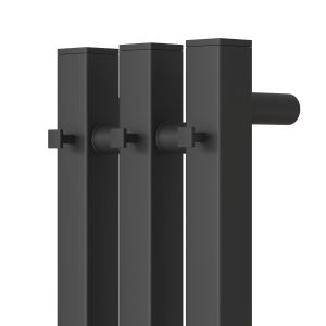 Полотенцесушитель электрический APEXTERMO Sirius SR10112BM 1100x120 с крючками черный матовый
