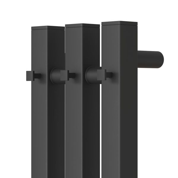 Полотенцесушитель электрический APEXTERMO Sirius SR10112BM 1100x120 с крючками черный матовый