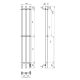 Полотенцесушитель электрический APEXTERMO Sirius SR10112GF 1100x120 с крючками графит металлик