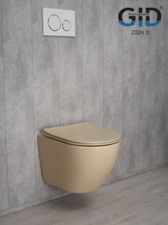 Унитаз подвесной Gid Sr2198 62210Y светло-коричневый матовый 49x36x35.5 Унитаз подвесной Gid Sr2198 62210Y светло-коричневый матовый 49x36x35.5