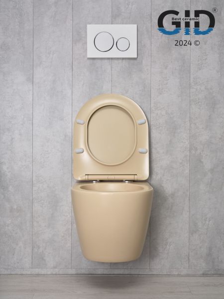Унитаз подвесной Gid Sr2198 62210Y светло-коричневый матовый 49x36x35.5