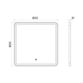 Зеркало Comforty Ситара 00-00018683  с подсветкой