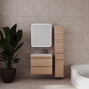 Подвесная тумба под раковину Style Line Атлантика Люкс Plus СС-00002341 70см ясень перламутр