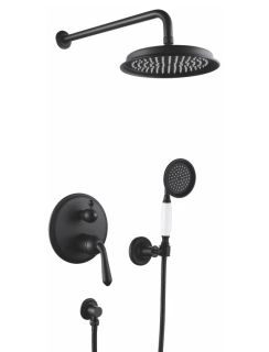 Душевая система Rose R0235H чёрный матовый Душевая система Rose R0235H чёрный матовый