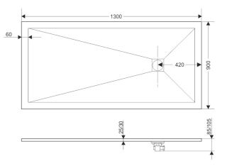 Душевой поддон RGW ST-G 16152913-02 90x130см графит Душевой поддон RGW ST-G 16152913-02 90x130см графит