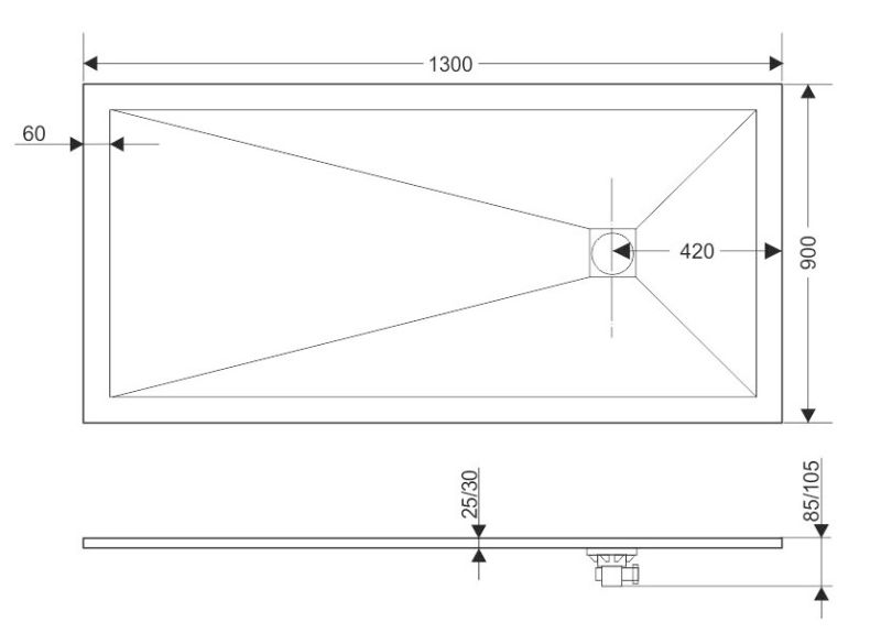 Душевой поддон RGW ST-G 16152913-02 90x130см графит Душевой поддон RGW ST-G 16152913-02 90x130см графит