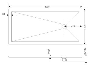 Душевой поддон RGW ST-W 16152913-01 90x130см белый Душевой поддон RGW ST-W 16152913-01 90x130см белый