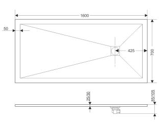 Душевой поддон RGW ST-G 16152716-02 70x160см графит Душевой поддон RGW ST-G 16152716-02 70x160см графит