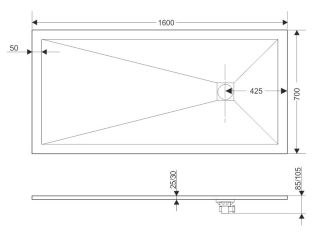 Душевой поддон RGW ST-W 16152716-01 70x160см белый Душевой поддон RGW ST-W 16152716-01 70x160см белый