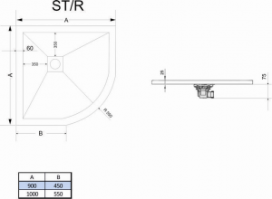 Поддон из искусственного камня RGW ST/R-0099G 900х900х25