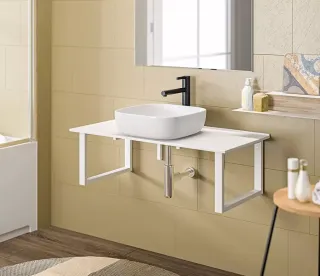 Столешница Good Door из литьевого мрамора, матовая 800*470 Белая