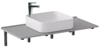 Столешница Good Door из литьевого мрамора, матовая 1200*470 Серая