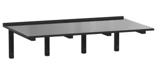 Столешница Good Door из литьевого мрамора, глянцевая 1200*470 Черная