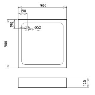 Душевой поддон Gemy ST17T 90x90 Душевой поддон Gemy ST17T 90x90