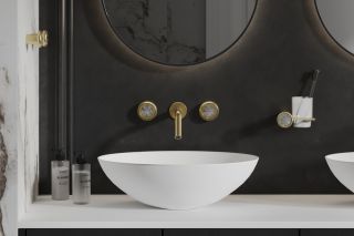 Стакан для зубных щеток с держателем ABBER Glanz AA1H60SG  золото