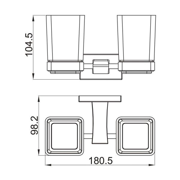 Стаканы Gappo G0708-3 золото