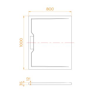 Душевой поддон RGW STE MB 52342810-14 80x100 см чёрный мрамор
