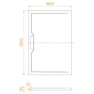 Душевой поддон RGW STE MW 52342812-15 120x80 см белый мрамор