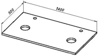 Столешница Aquanet Терра 313242 140 см белый матовый
