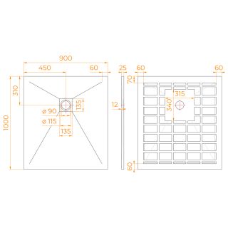 Душевой поддон RGW STONE TRAY-G 14152910-02-11 90x100 см графит Душевой поддон RGW STONE TRAY-G 14152910-02-11 90x100 см графит
