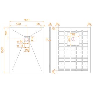 Душевой поддон RGW STONE TRAY-G 14152912-02-11 90x120 см графит Душевой поддон RGW STONE TRAY-G 14152912-02-11 90x120 см графит