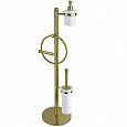 Стойка напольная с держателем туалетной бумаги, щёткой для унитаза, полотенцедержателем и диспенсером, бронза Cezares OLIMP-WBD-02-M Стойка напольная с держателем туалетной бумаги, щёткой для унитаза, полотенцедержателем и диспенсером, бронза Cezares OLIMP-WBD-02-M