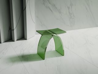 Стульчик для ванной ABBER Kristall AT1739Emerald зелёный