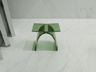 Стульчик для ванной ABBER Kristall AT1739Emerald зелёный