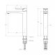 Смеситель для раковины высокий CEZARES STYLUS-LC-NOP-W0 черный матовый