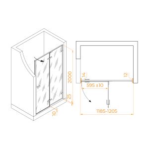 Душевая дверь RGW SV-004 353200412-11 120см хром