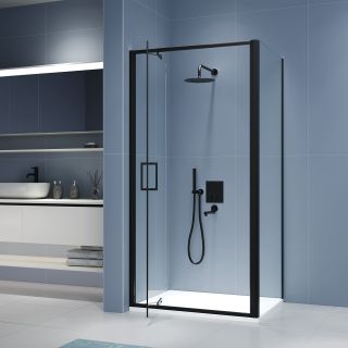 Душевой уголок RGW SV-145-2B SV-05-2B + Z-050-3B 7032145289-14 80x90 см профиль чёрный стекло прозрачное