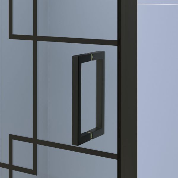 Душевая дверь RGW SV-05-2B 703205209-194 90 см профиль чёрный стекло прозрачное