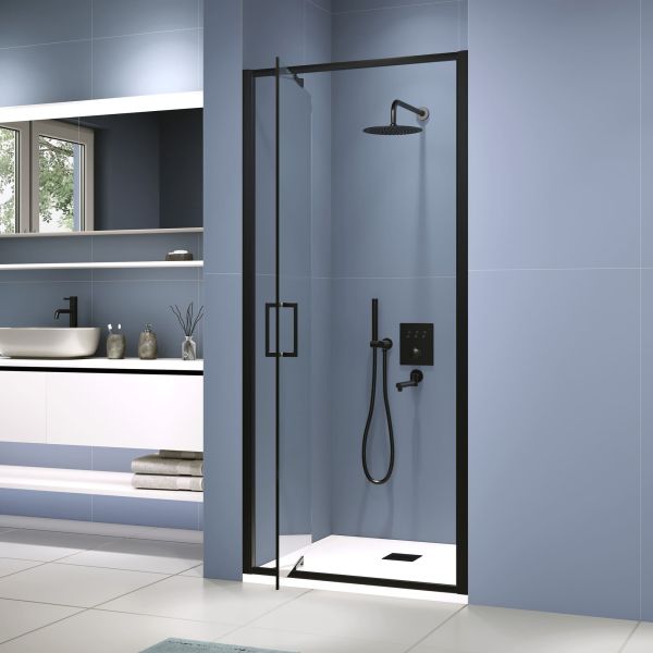 Душевая дверь RGW SV-05-2B 703205208-14 80 см профиль чёрный стекло прозрачное