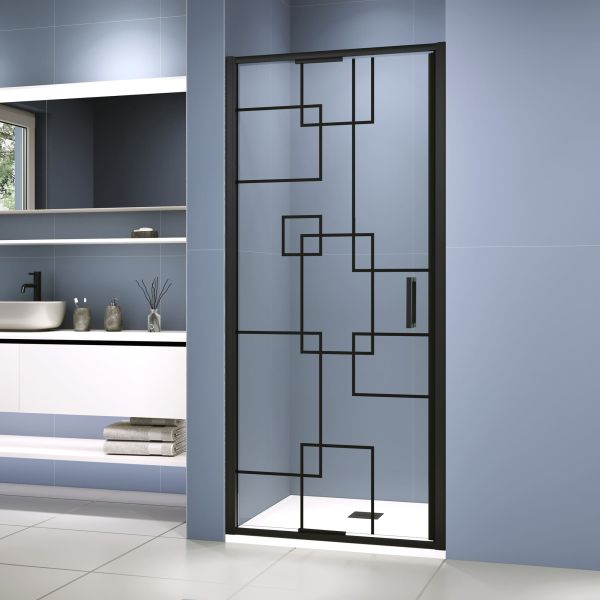 Душевая дверь RGW SV-05-2B 703205209-194 90 см профиль чёрный стекло прозрачное