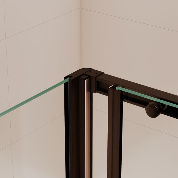 Душевой уголок RGW SV-42B SV-12B + Z-050-2B 32324274-014 140x70 см профиль чёрный стекло прозрачное