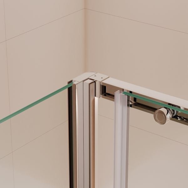 Душевой уголок RGW SV-42 SV-12 + Z-050-2 32324240-011 140x100 см профиль хром стекло прозрачное