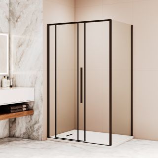 Душевой уголок RGW SV-42B SV-12B + Z-050-2B 32324274-014 140x70 см профиль чёрный стекло прозрачное